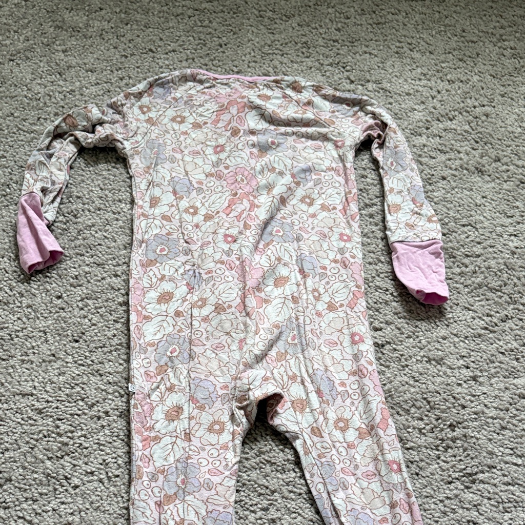 Caden Lane Pink Floral Kids Pajamas — image 4 of 4